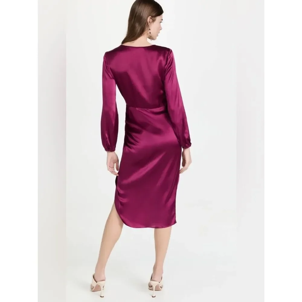 Amanda Uprichard Roma long sleeve silk dress • Medium